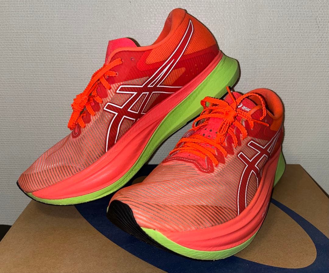 asicsS4メンズレディス ランニングシューズ 2E : スカーレット×レッド