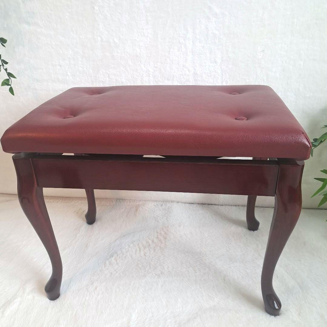 美品！ピアノ椅子 高さ調整可 猫足 マホガニー