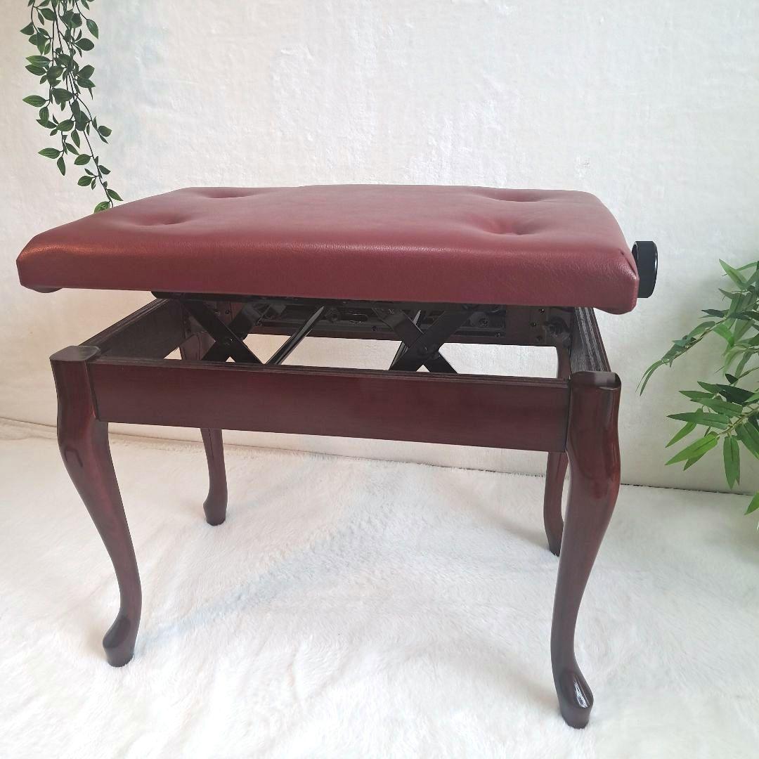 美品！ピアノ椅子 高さ調整可 猫足 マホガニー