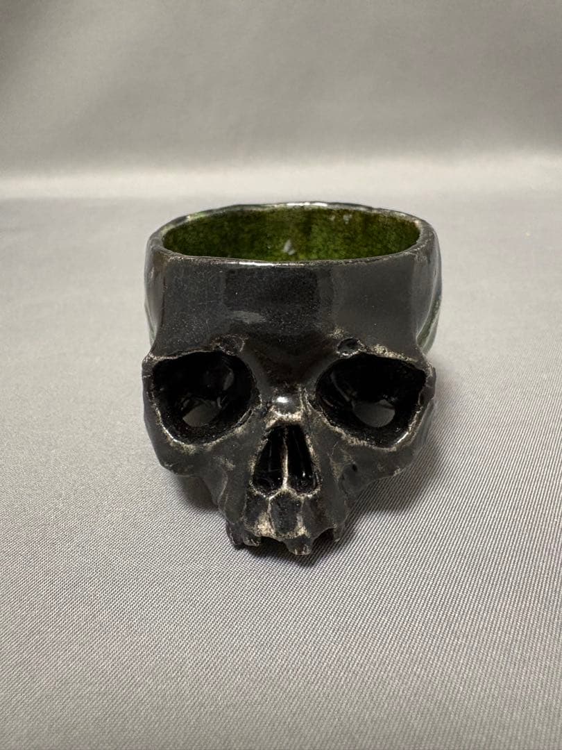 【値下】丸岡和吾　鬼ぐい呑　髑髏ぐい呑