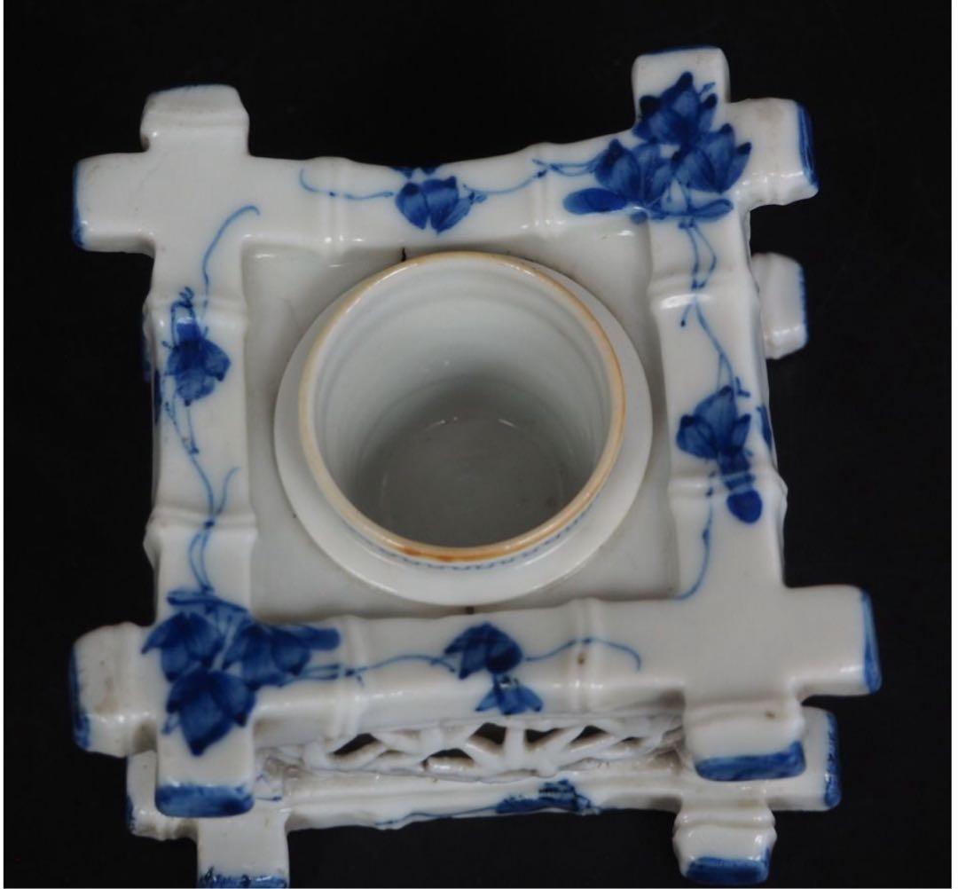 送料無料　明治時代平戸焼　盃台　茶道具検/楽山紫砂九谷備前萩焼常滑伊万里骨董古玩