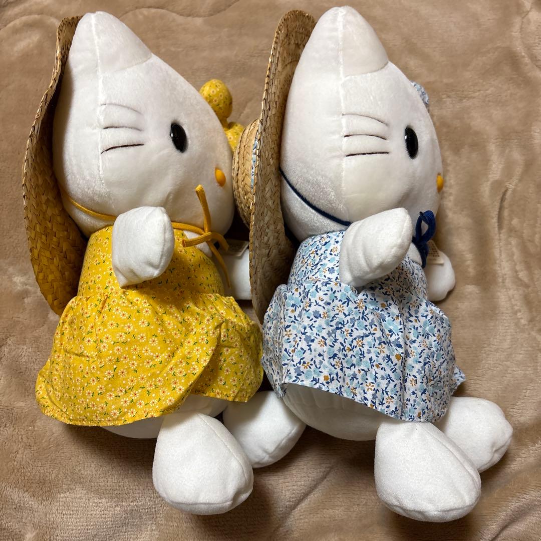 ハローキティ　ぬいぐるみ　麦わら帽子　2体セット　美品　レア