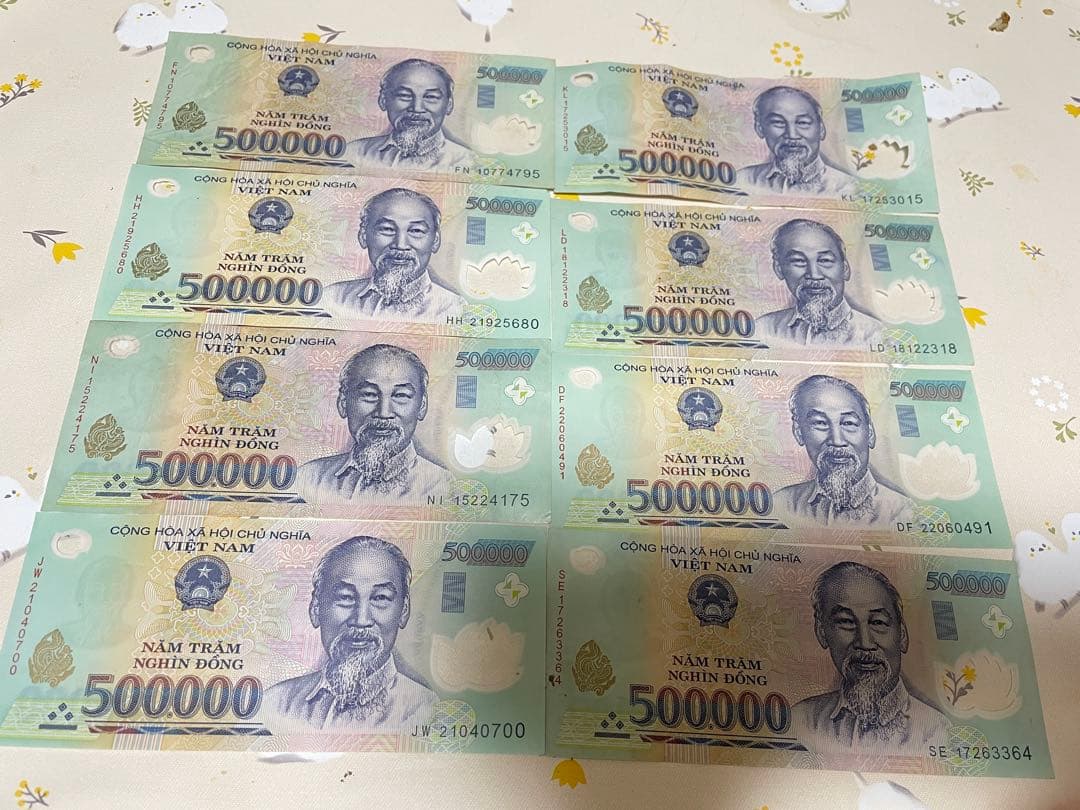 ベトナム 500000ドン紙幣 8枚セット