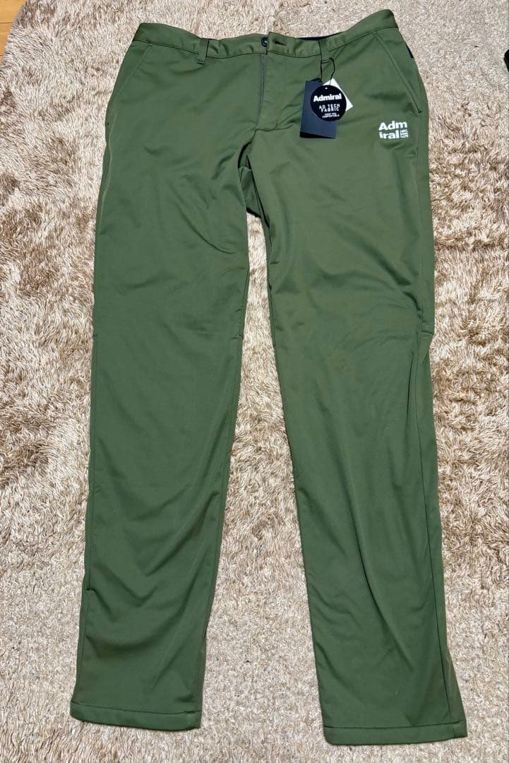 Admiral Golf パンツ オリーブ 新品 防風 撥水 裏起毛