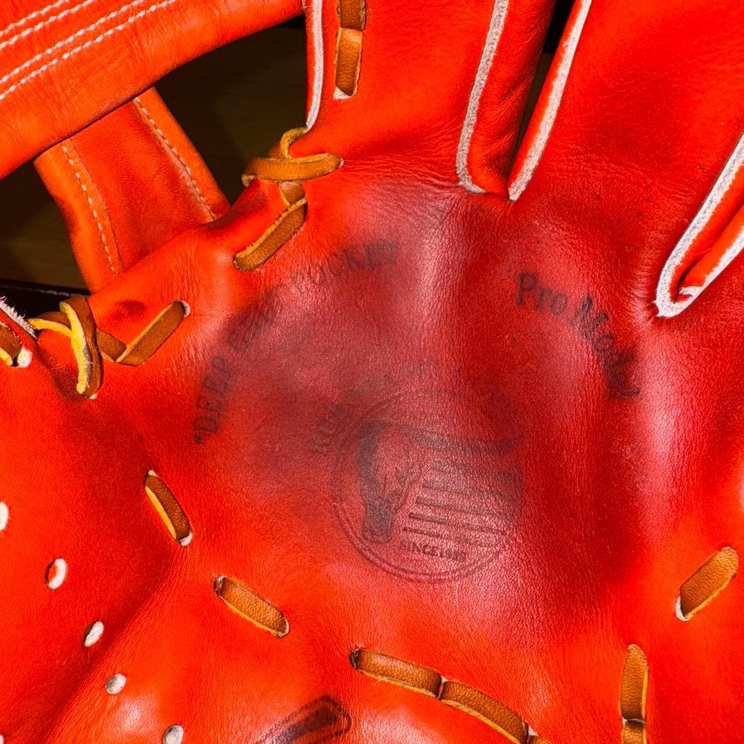 久保田スラッガー 内野手用 硬式グローブ KSG-24MS Fオレンジ 美品！