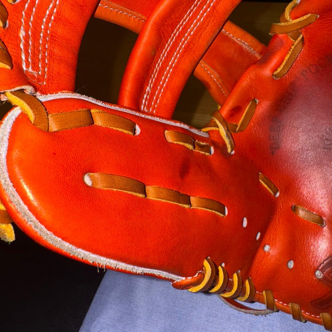 久保田スラッガー 内野手用 硬式グローブ KSG-24MS Fオレンジ 美品！