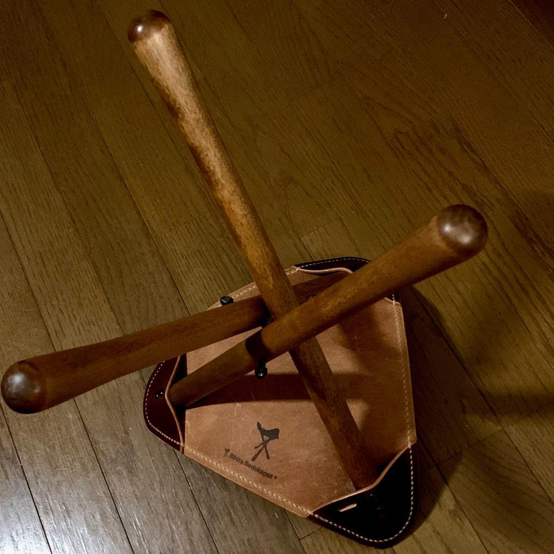 【焚き火チェア】エイジングヌメ basta_redskapet バーガンディー