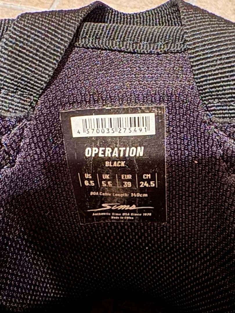 SIMS Operation スノーボードブーツ 24.5cm