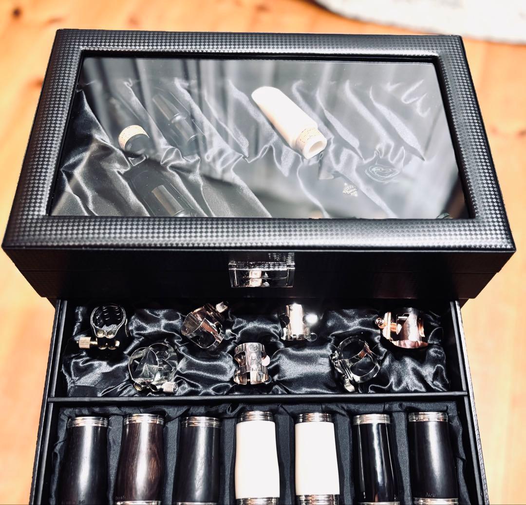 【新品】高級クラリネットマウスピース&リガチャー&バレル収納ボックスケース