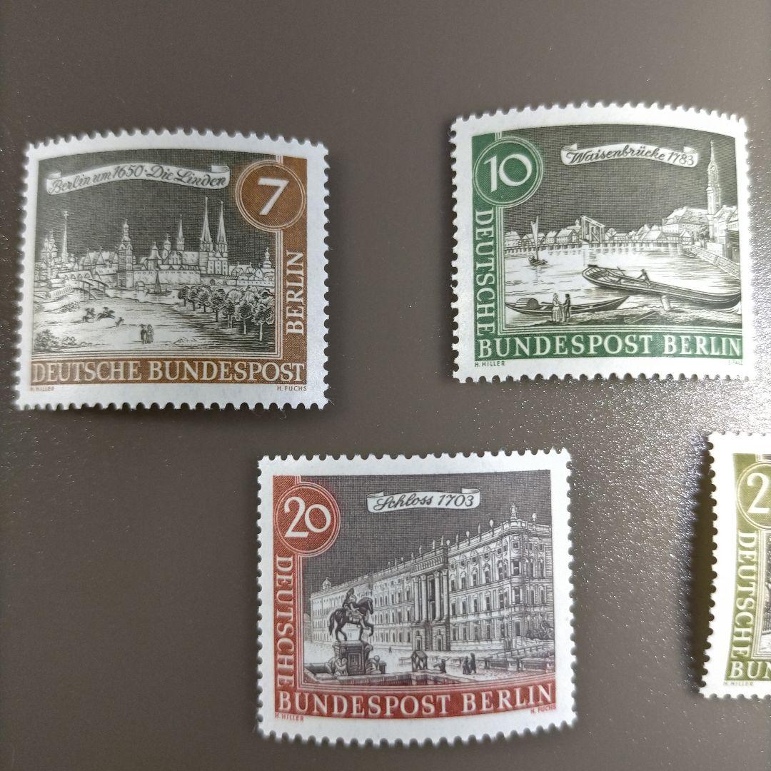 1701 外国切手 ベルリン地区 建物 古都ベルリン 12種完 凹版印刷