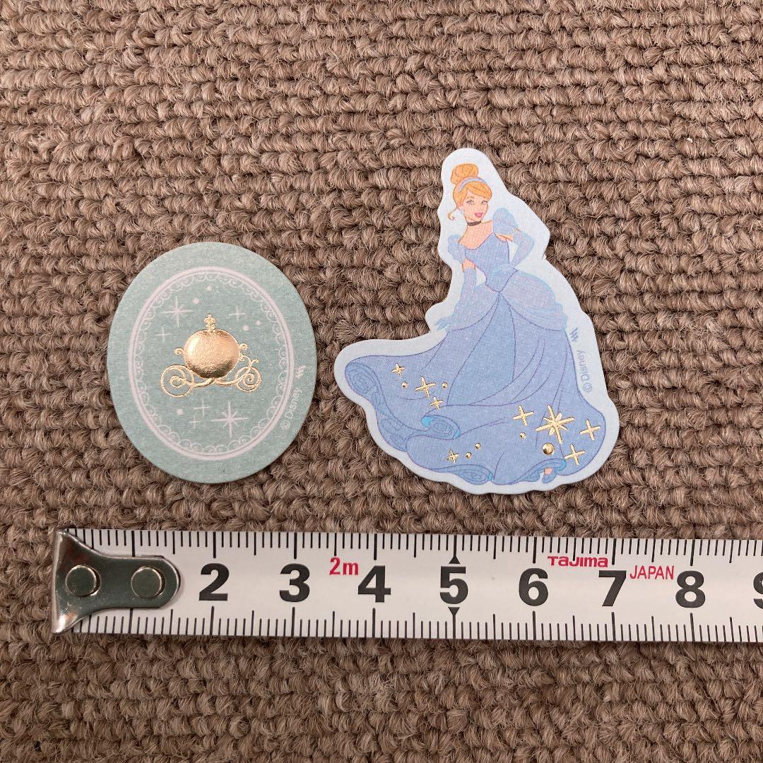 確認用♫プリンセス フレークシール 40枚 シンデレラ ゴールド ステッカー