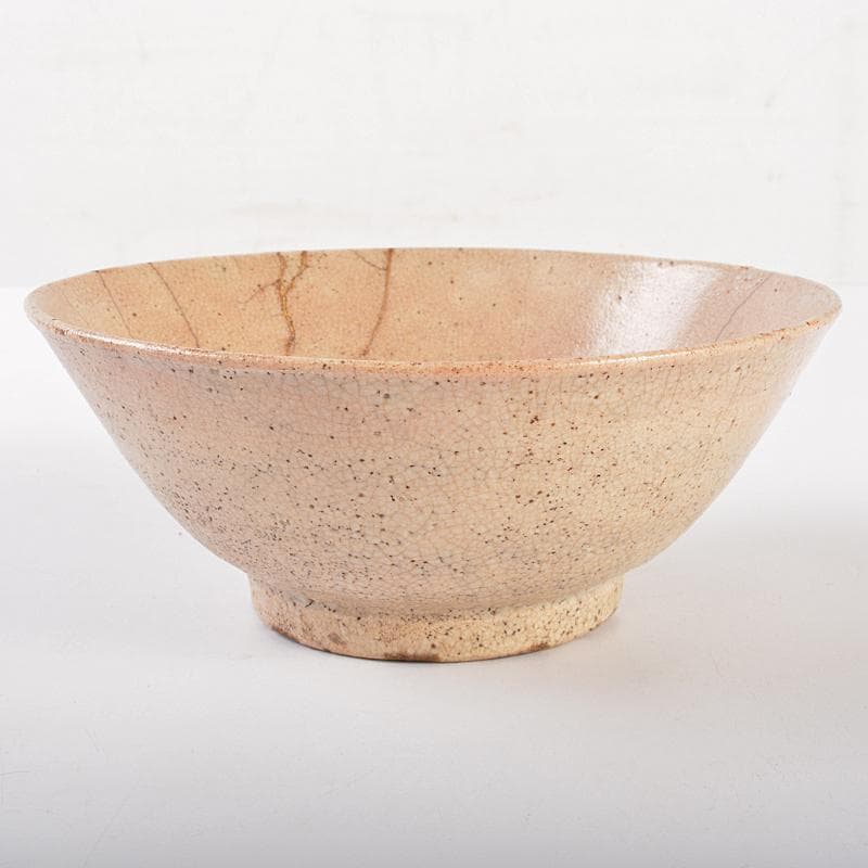 朝鮮美術　李朝白磁　井戸茶碗　時代箱付　V　R7534