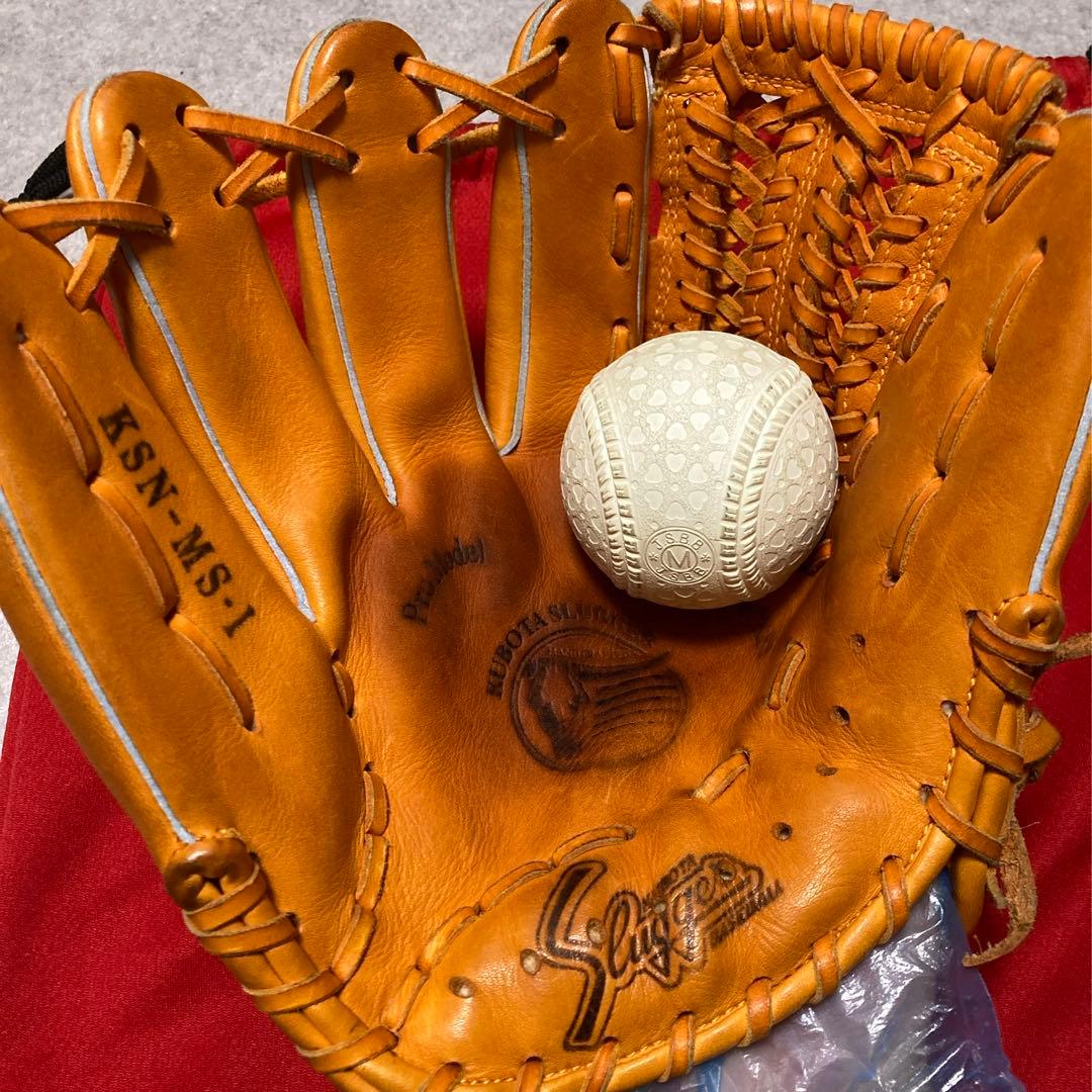 久保田スラッガー 一般 大人用 軟式 左 野球 グローブ グラブ ◎日本製 良品