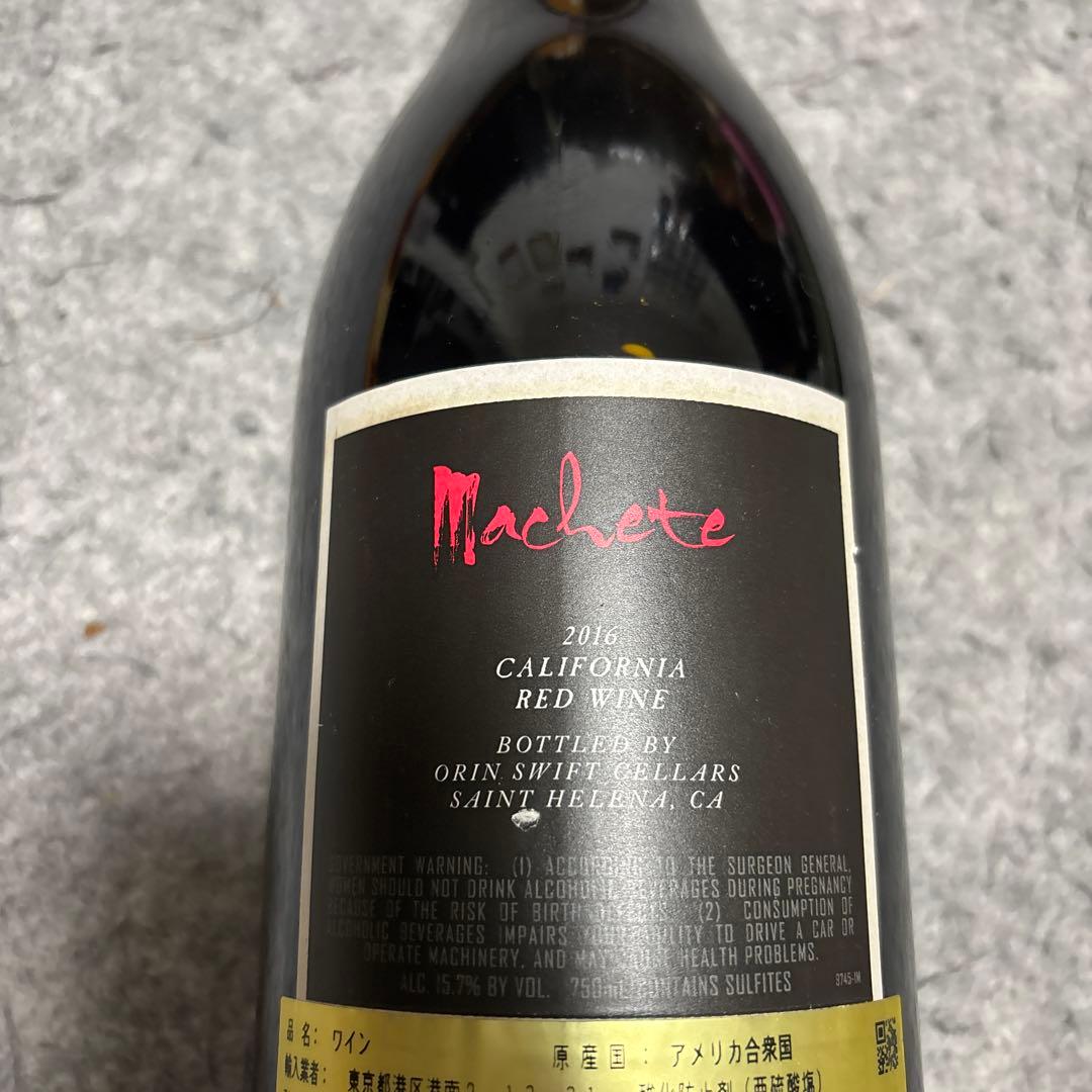 Orin Swift Cellars Machete 2016 赤ワイン