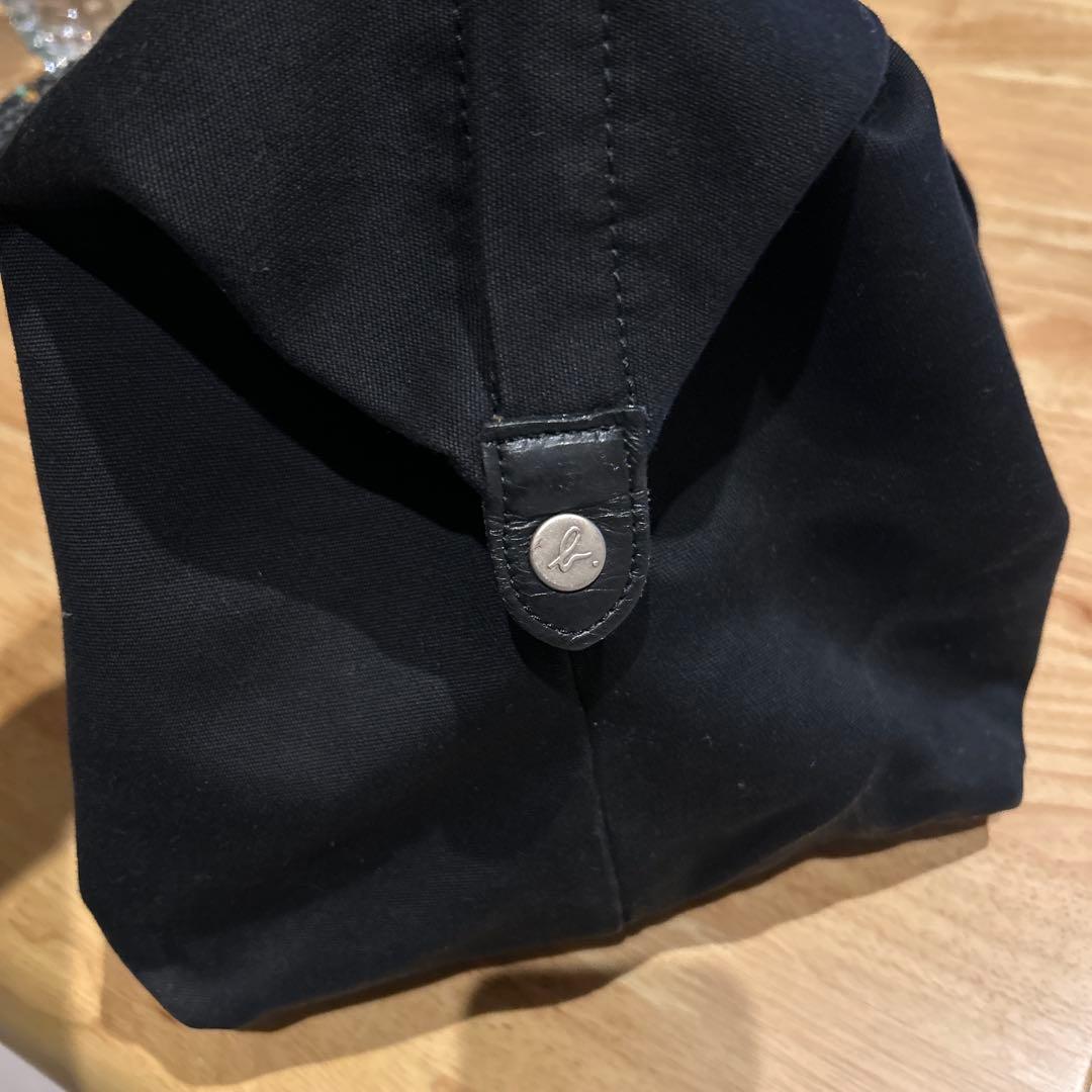 アニエスベーブラックキャンバスボストンバッグ