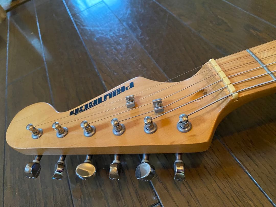 ミニエレキギターストラトキャスターピンクキッズ女子トラベルギタープレイテック廃番