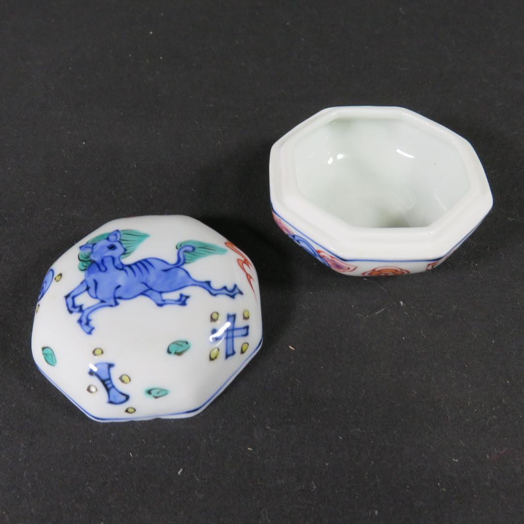 八角馬 香合 銘 新品 高野昭阿弥 木箱 共箱 茶道具