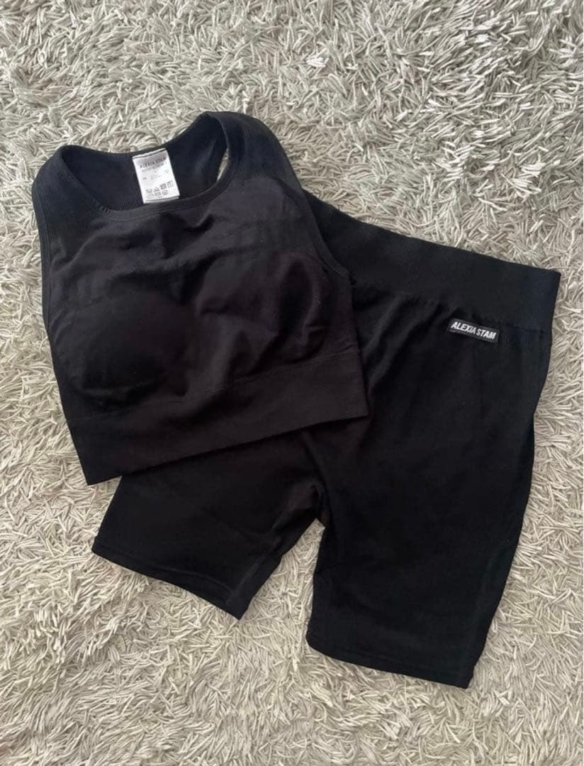 ALEXIA STAM＊トレーニングウェア＊上下セット＊Sサイズ＊ブラック