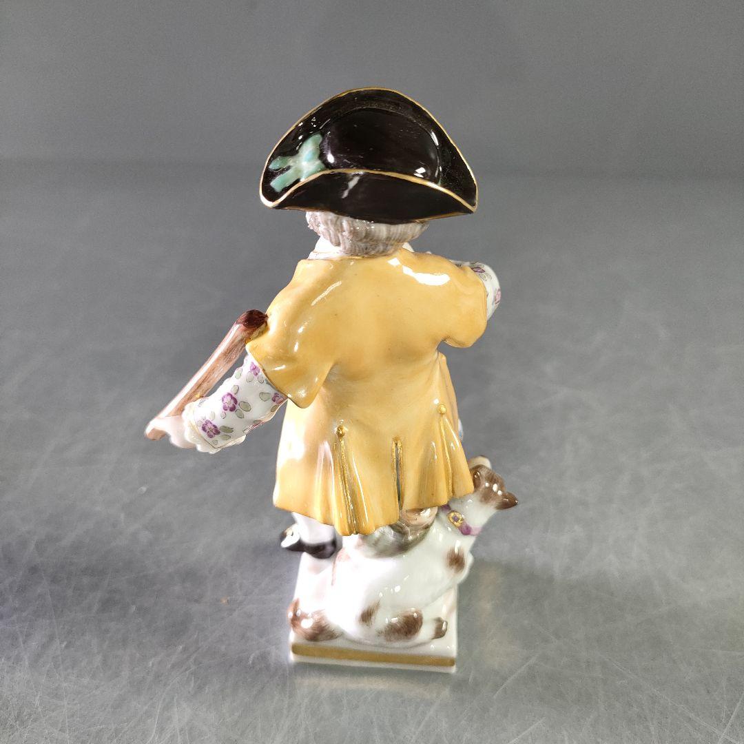 A1170-6/MEISSEN/マイセン/犬とガーデニングの少年/陶器人形/