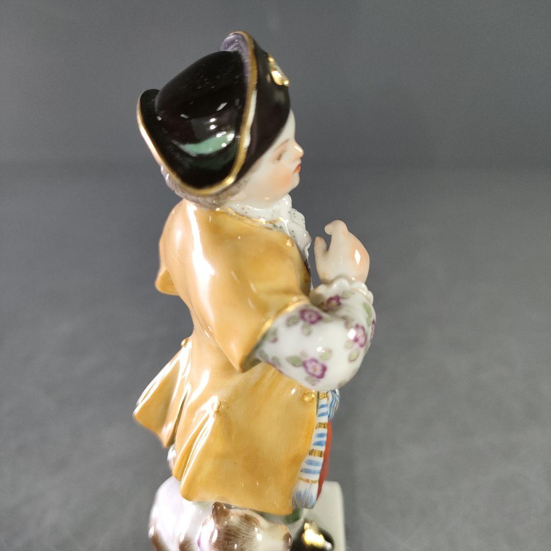 A1170-6/MEISSEN/マイセン/犬とガーデニングの少年/陶器人形/