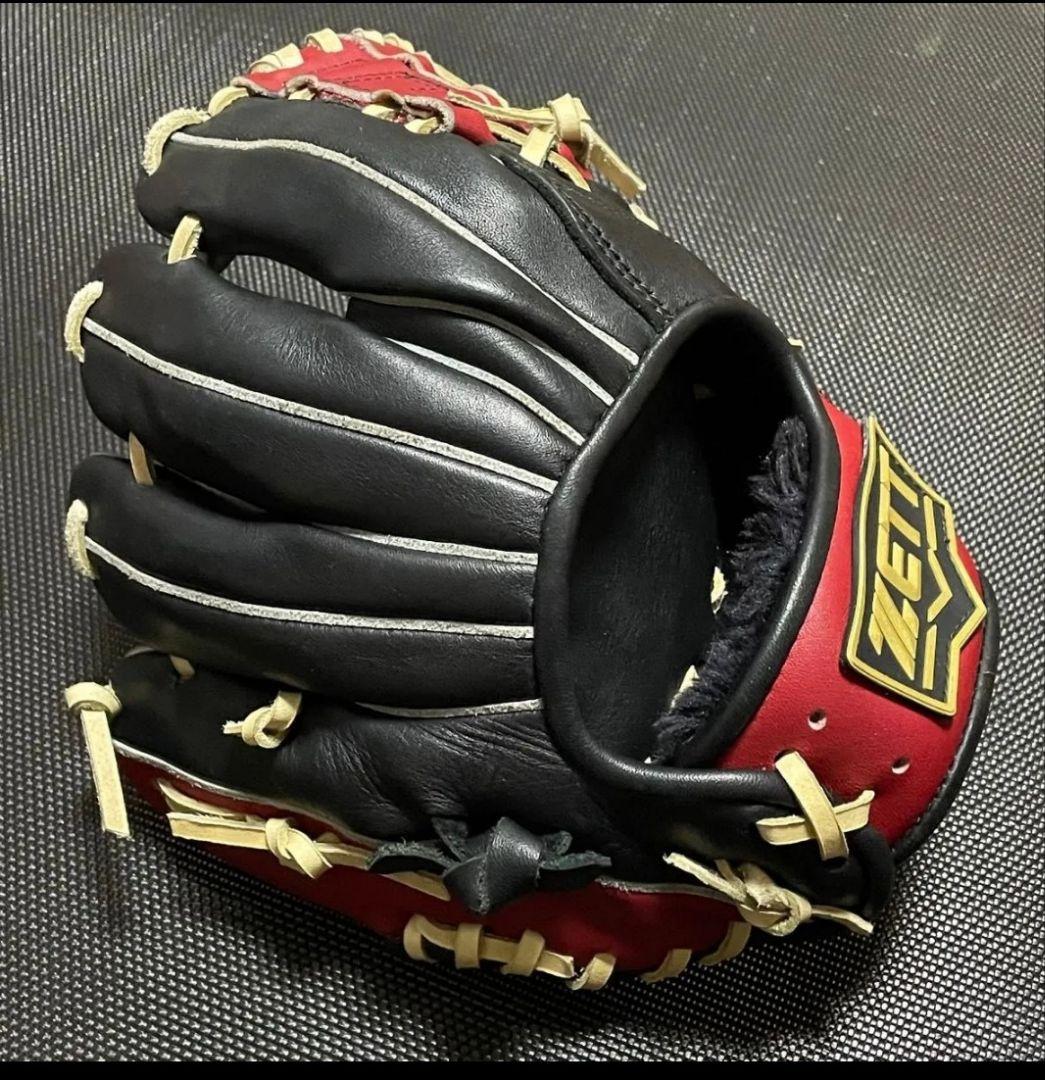 ZETT 硬式用トレーニンググローブ 黒/赤