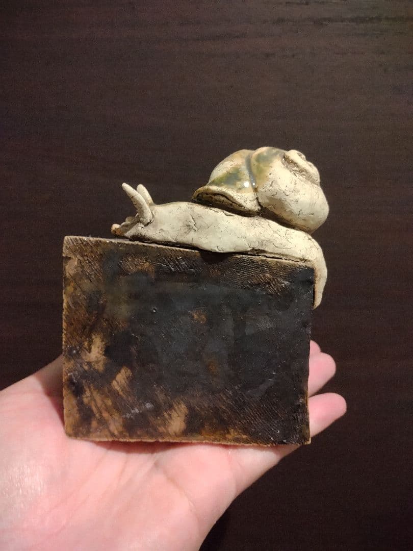 笠間焼　鈴木りんいち　カタツムリ　花器