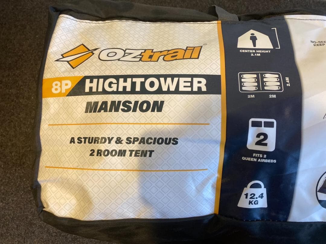 【新品】Oztrail Hightower Mansion 8人用2部屋テント