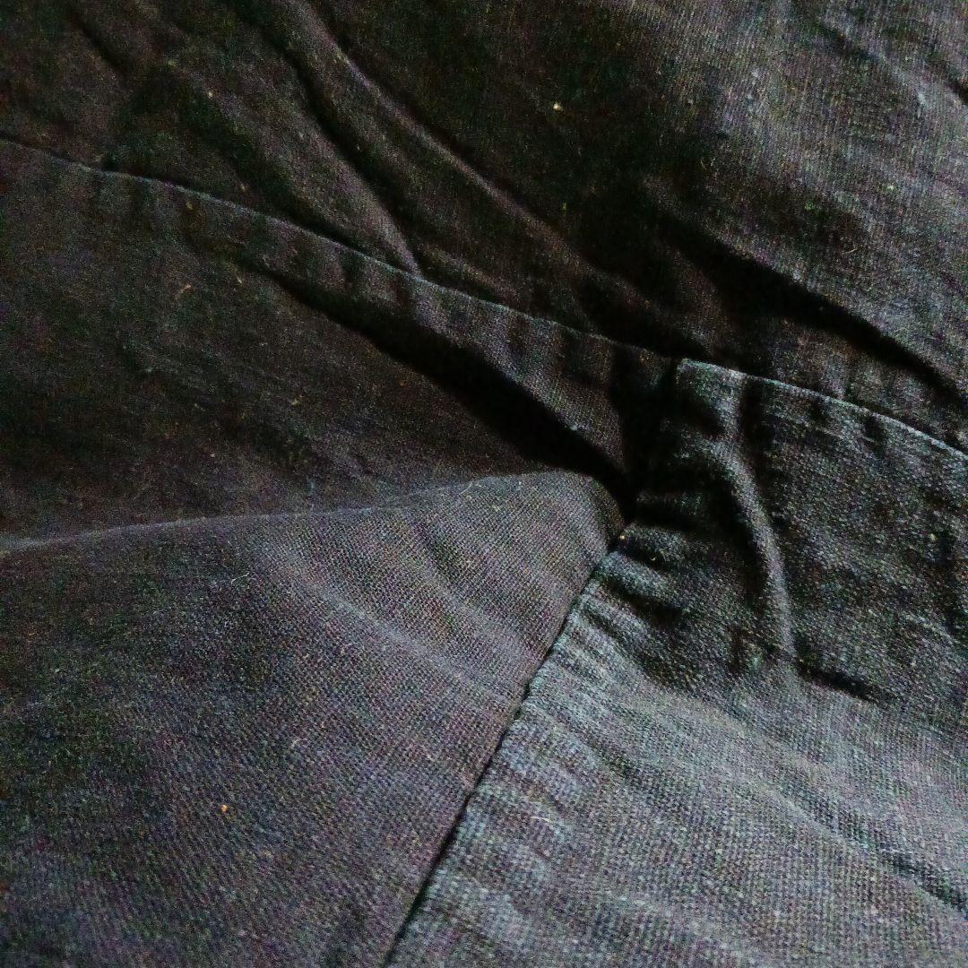 古布　風呂敷　綿　濃紺　藍染　筒描き　大判　約183x180cm　一枚