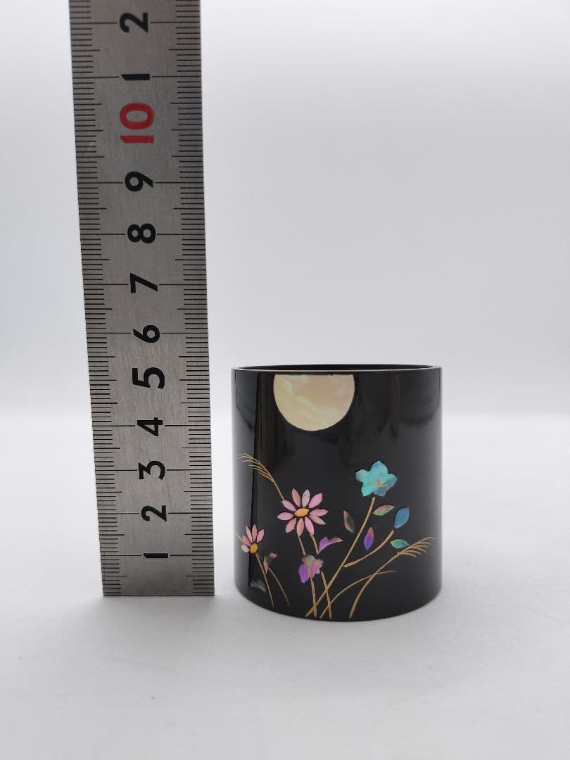 c423【新品・未使用】蓋置 唐銅 月秋草 金谷宗林 木箱 茶道具