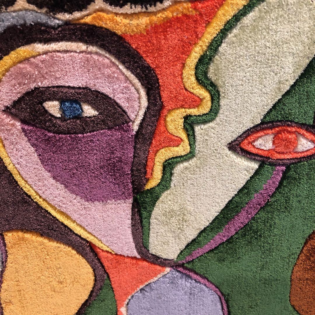 シルク　手織り緞通　ピカソ