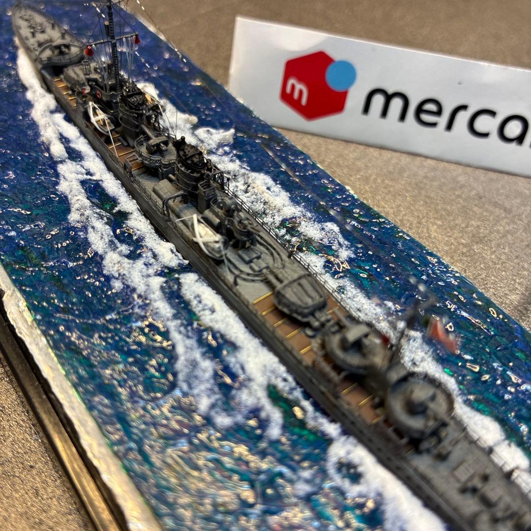 ● ヤマシタホビー製 1/700日本海軍駆逐艦 睦月ジオラマ完成品＋艦これ睦月