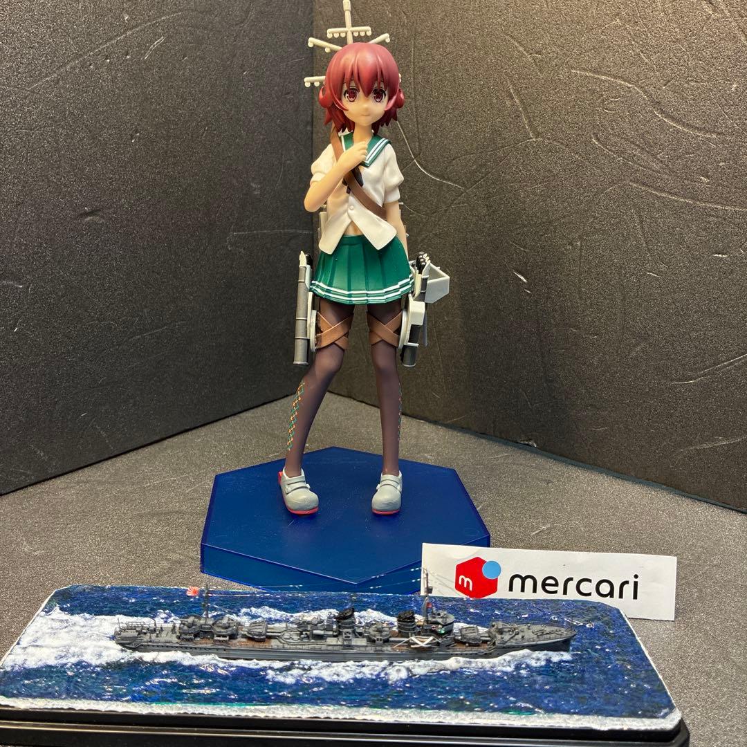 ● ヤマシタホビー製 1/700日本海軍駆逐艦 睦月ジオラマ完成品＋艦これ睦月
