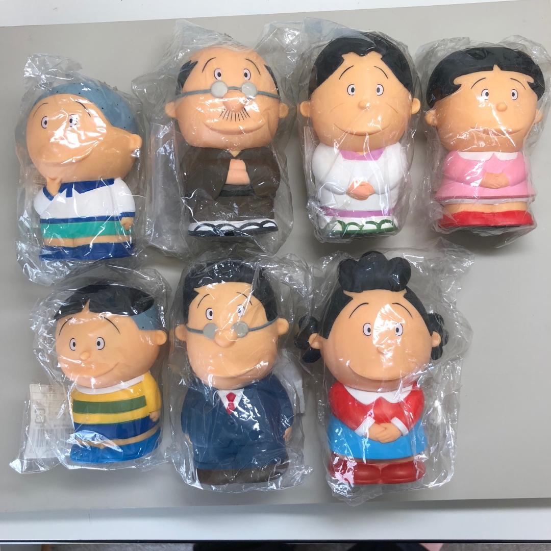 サザエさん一家　オリジナルソフビ貯金箱　年代物