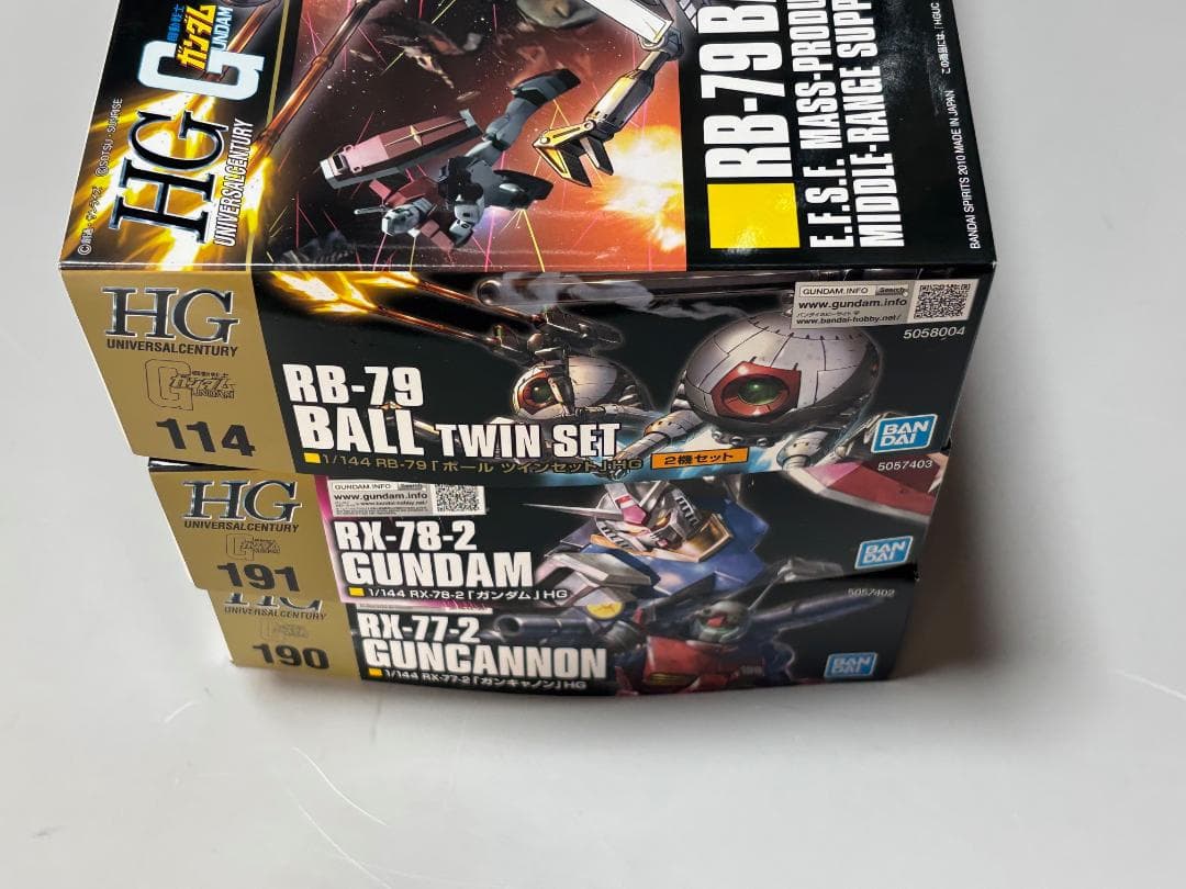 【宇宙世紀連邦軍セット】HG ガンダム ガンタンク ガンキャノン ボール ジム