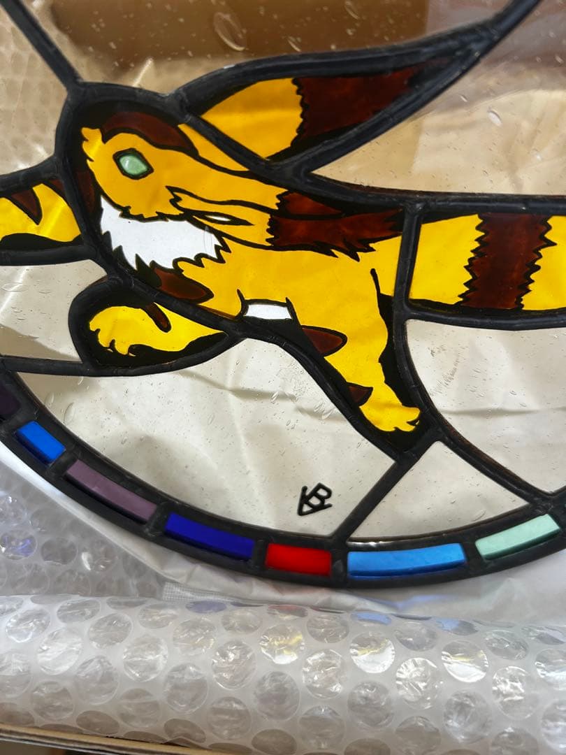 ジブリ美術館限定　ステンドグラス 窓飾り　風を追って