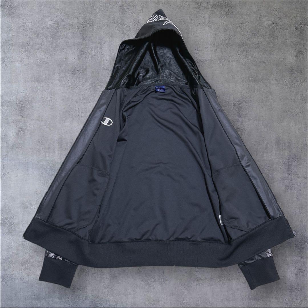 希少✨チャンピオン ジャージ セットアップ 魔裟斗モデル パイソン柄　黒　L