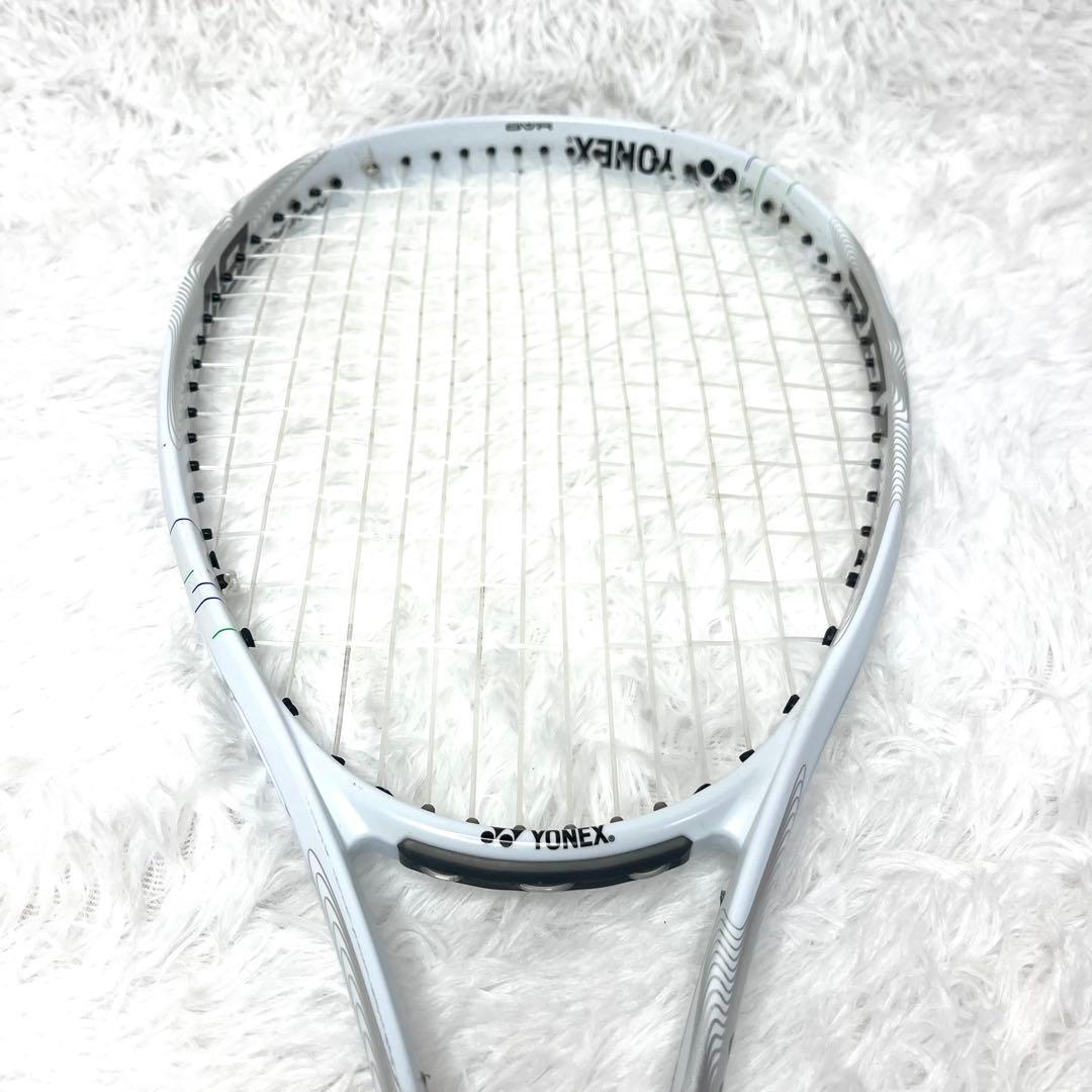 【美品】ヨネックス ナノフォース8v REV カスタムフィット ソフトテニス 白