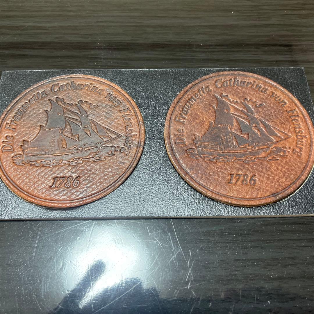 高級レザーコースター