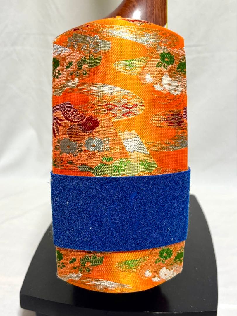 【皮破れ有】三味線セット 太棹 東さわり 三つ折れ バチ/カバー/ハードケース