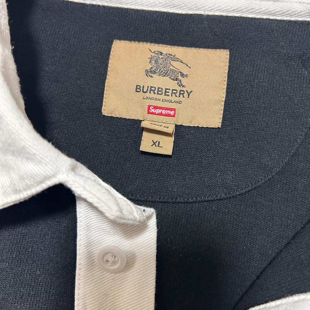 希少 XL Supreme×Burberry Rugby ラグビー ラガーシャツ