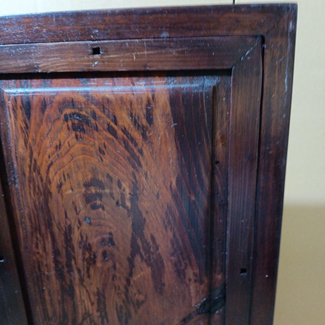 唐木ガラス硯屏　文房具書道具　木工芸硝子ガラス　工芸中国美術唐物古玩紫檀