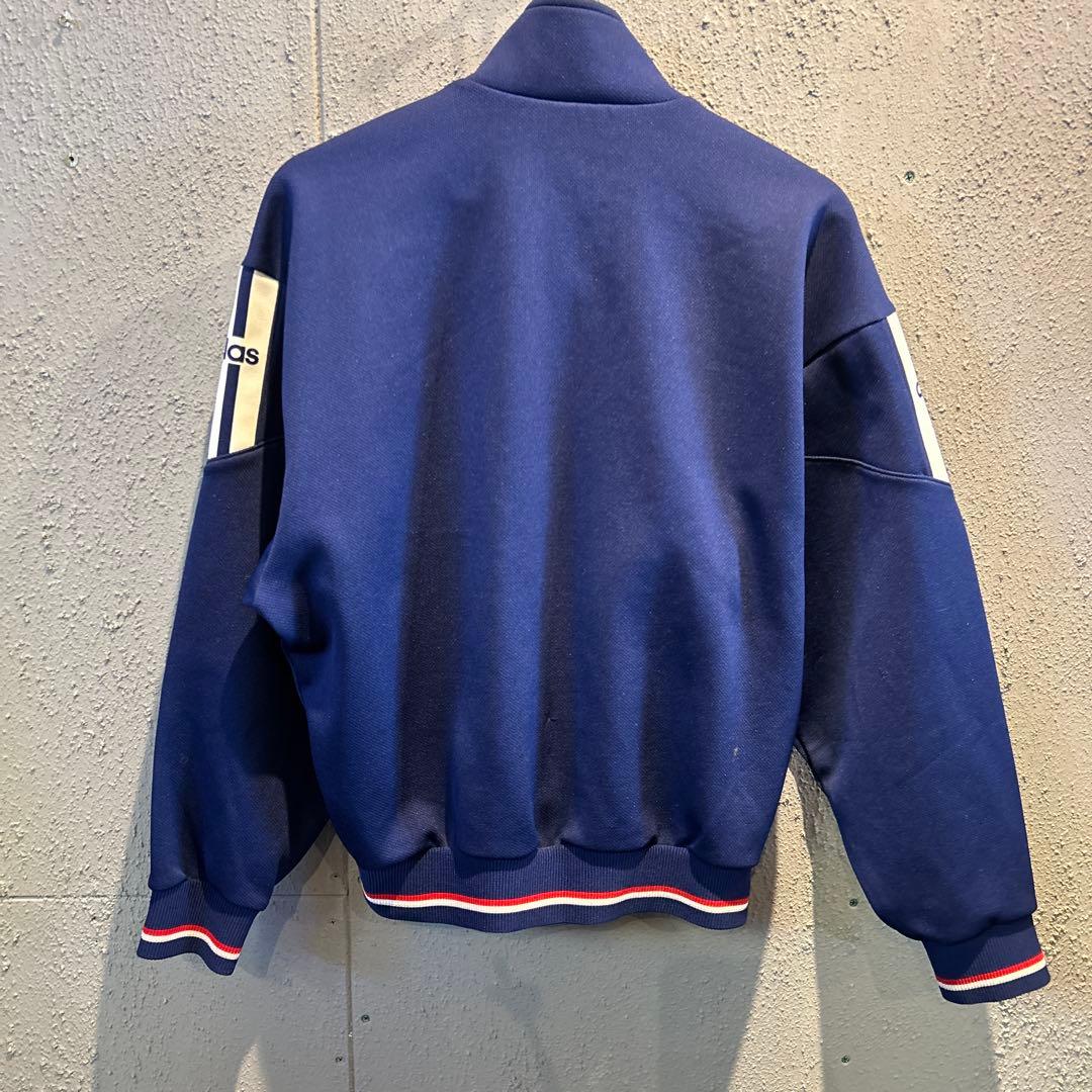 #247 80s adidas デサント　トラックジャケット　Lネイビー