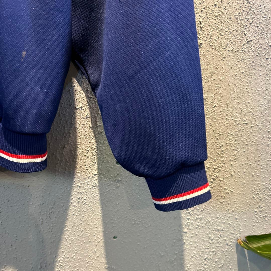 #247 80s adidas デサント　トラックジャケット　Lネイビー