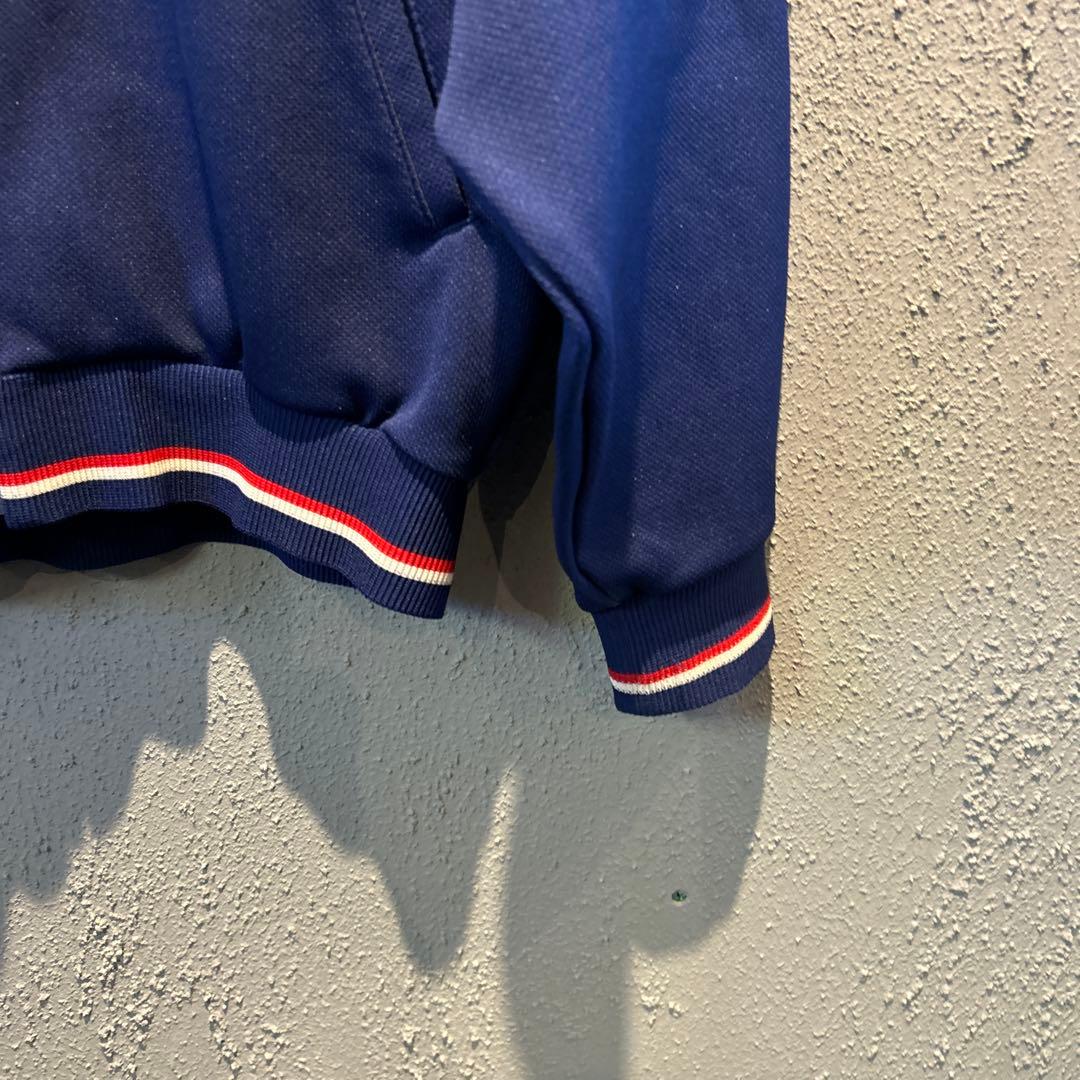 #247 80s adidas デサント　トラックジャケット　Lネイビー