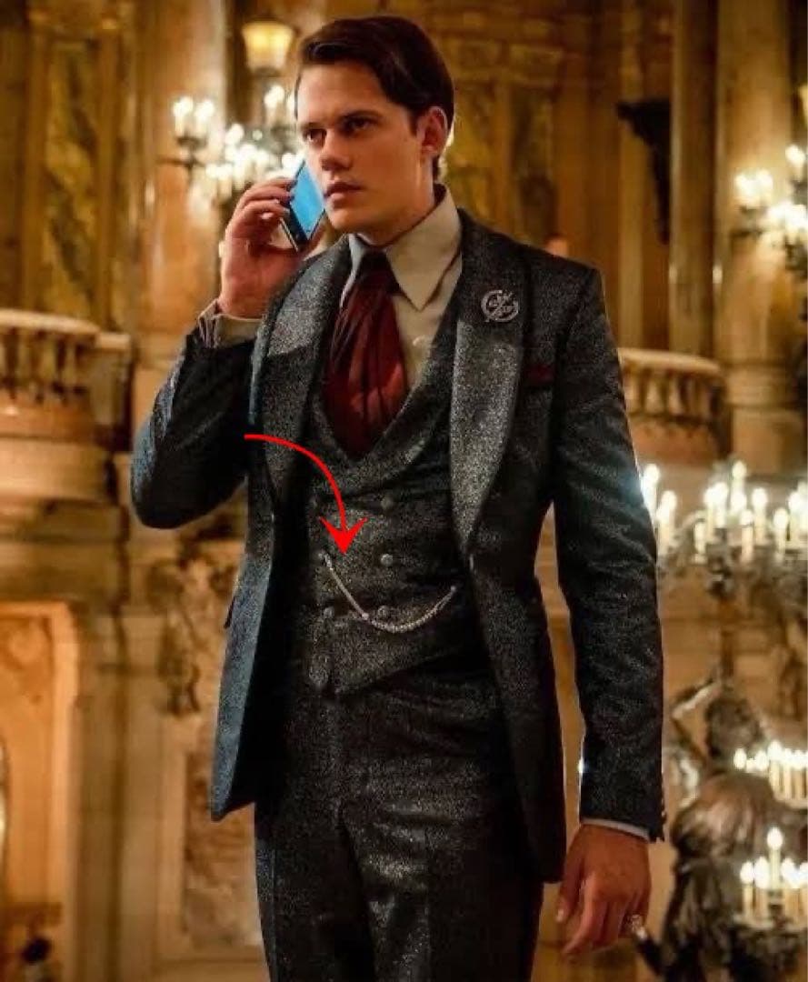 純銀製 シルバー 925 アルバートチェーン アンティーク 46g クロムハーツ