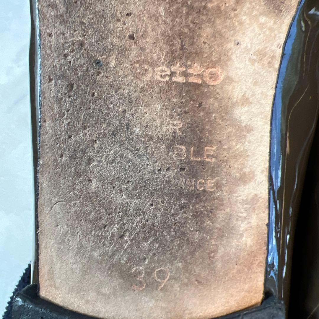 Repetto レペット バレエシューズ エナメル 茶 39