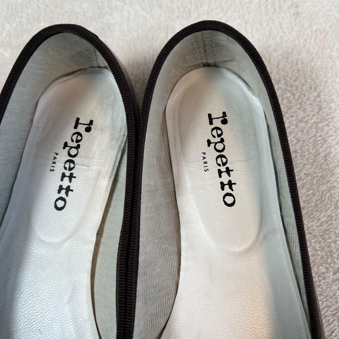 Repetto レペット バレエシューズ エナメル 茶 39