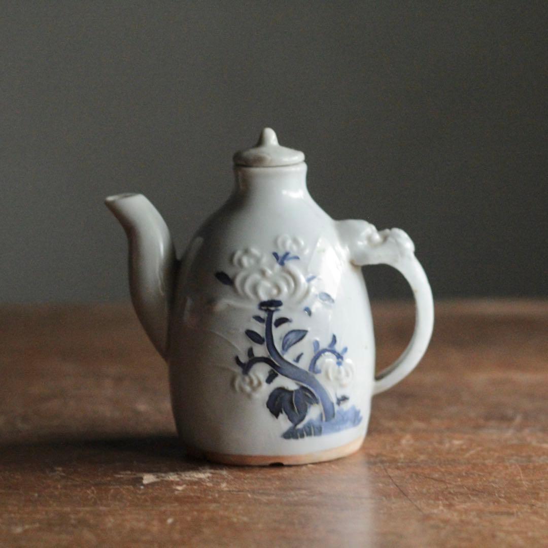 平戸焼 染付 水注 酒次 化粧水入れ 古美術 古道具 アンティーク 疵直し