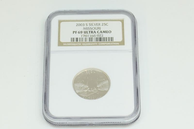 アメリカ25セント銀貨ミズリー州 2003-S PF69ULTRA CAMEO