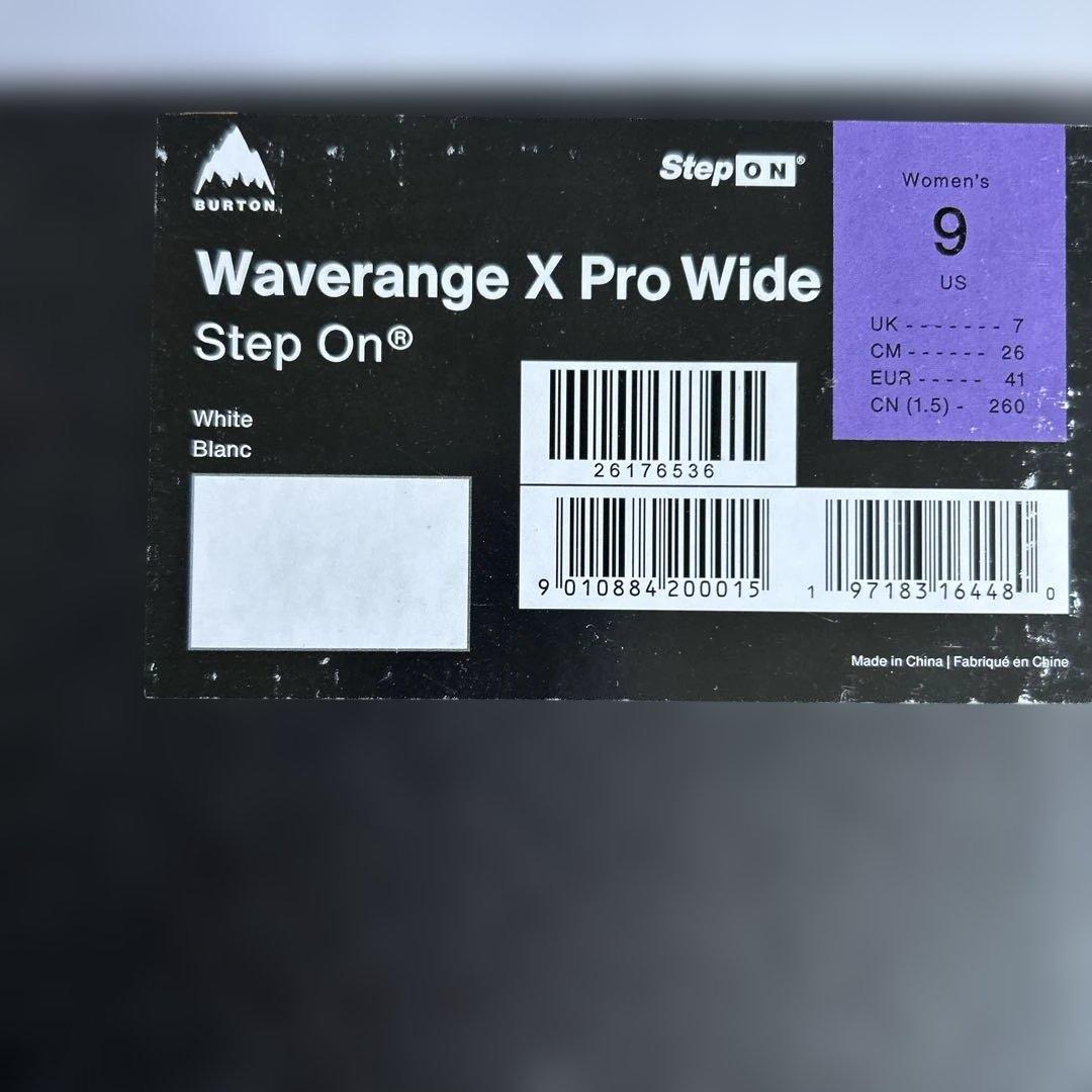 Burton Waverange X Pro Wide Step On ホワイト